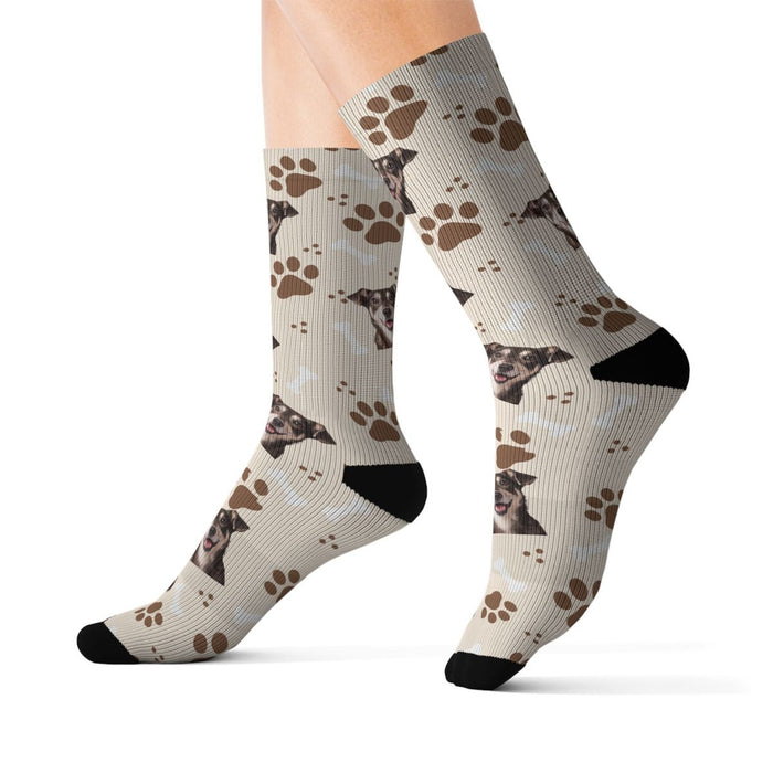 Paw Parade Custom Dog Socks — Cream