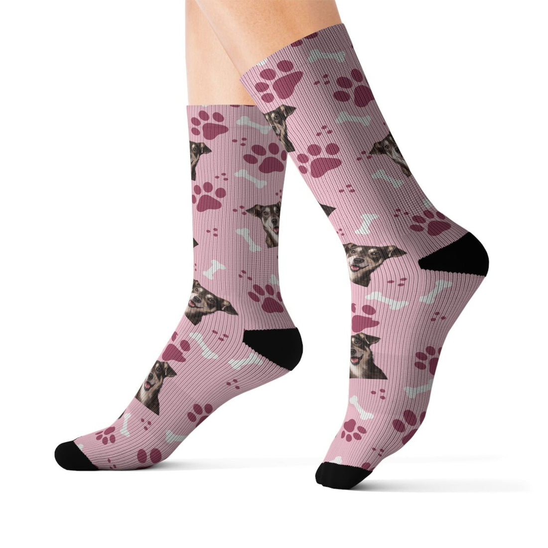 Paw Parade Custom Dog Socks — Petal Pink